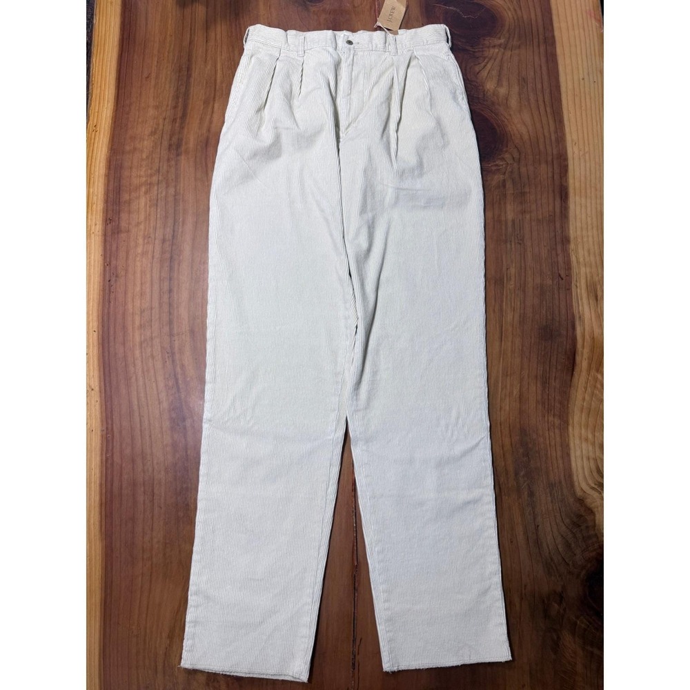 NEW Vintage J Crew Mens Pants 36 x 38 Cotton Unhemmed Oarsman Corduroy Pleat A3